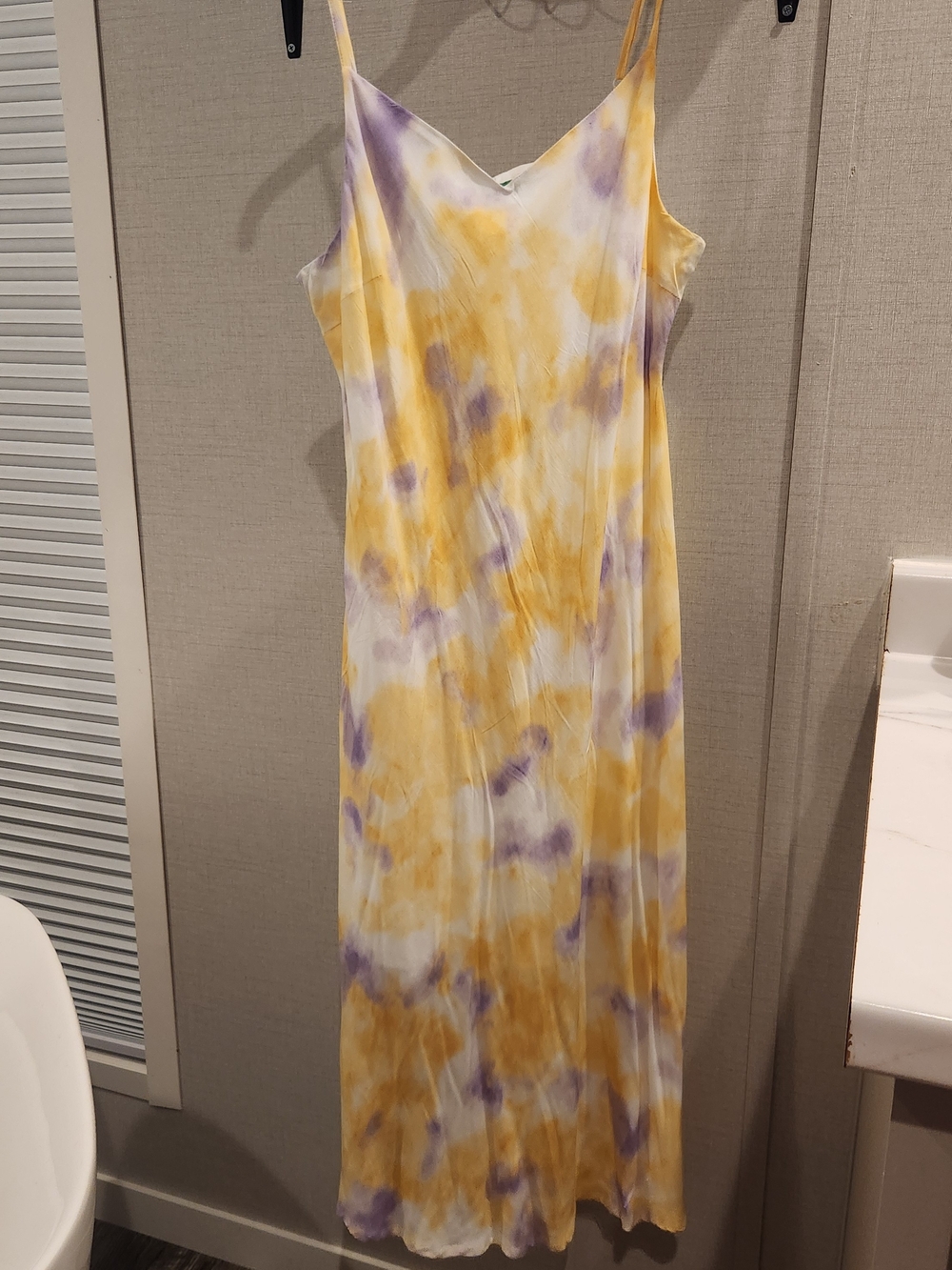 dip Yellow & Lavender Tie-Dye Slip Maxi Dress